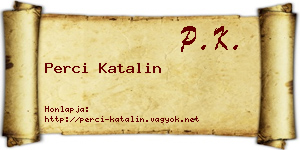 Perci Katalin névjegykártya